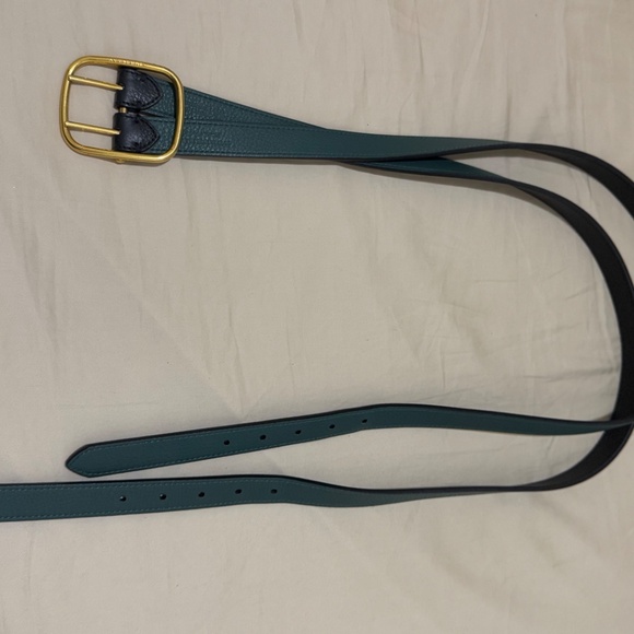 $740 Authentic Burberry Lynton Leather Double Strap Belt sz 90CM Italy - Picture 3 of 4